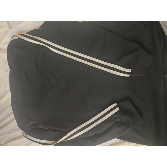 Adidas youth Black Track Jacket with White Stripes - Picture 4 of 4